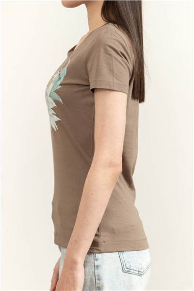 Guess Jersey Kadın Slim Fit Bisiklet Yaka T-Shirt