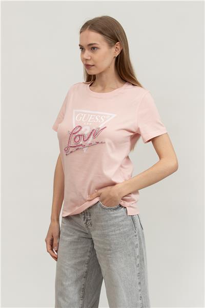 Guess Kadın Bisiklet Yaka T-Shirt