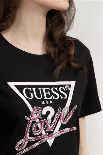 Guess Kadın Bisiklet Yaka T-Shirt