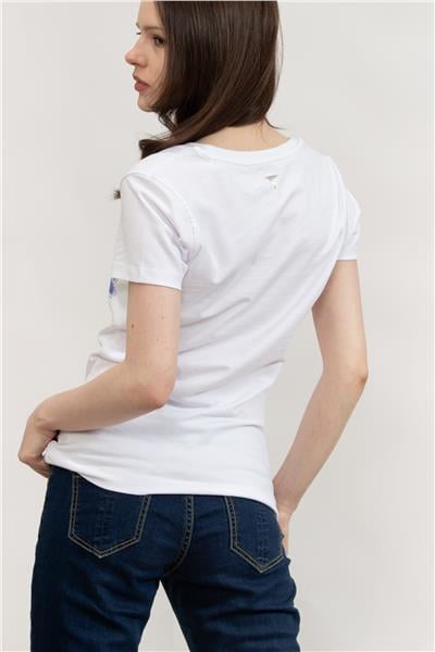 Guess Kadın Bisiklet Yaka T-Shirt