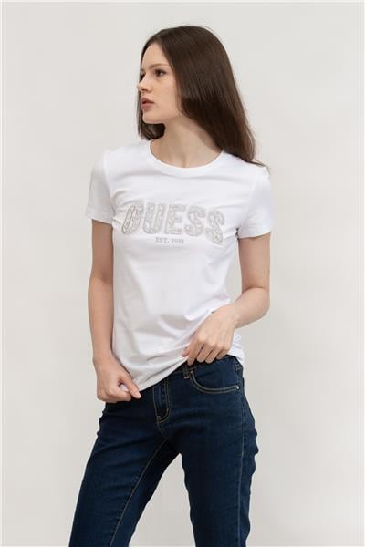 Guess Kadın Bisiklet Yaka T-Shirt