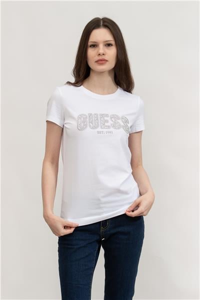 Guess Kadın Bisiklet Yaka T-Shirt