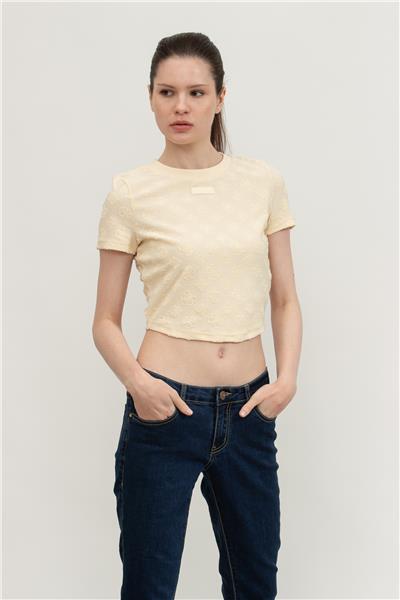 Guess Kadın Bisiklet Yaka T-Shirt