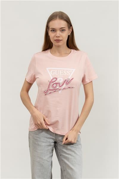 Guess Kadın Bisiklet Yaka T-Shirt