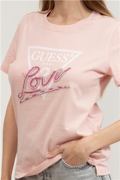 Guess Kadın Bisiklet Yaka T-Shirt