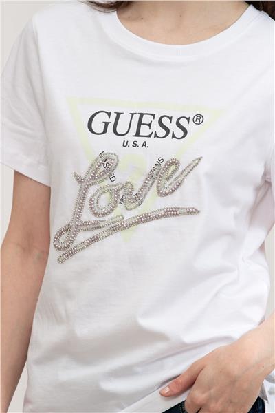 Guess Kadın Bisiklet Yaka T-Shirt