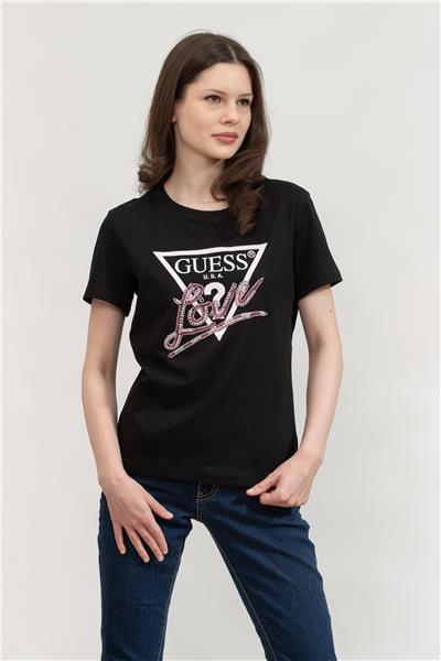Guess Kadın Bisiklet Yaka T-Shirt