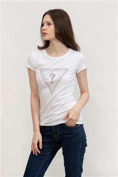 Guess Kadın Bisiklet Yaka T-Shirt