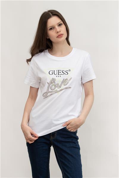 Guess Kadın Bisiklet Yaka T-Shirt