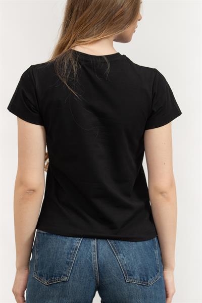 Guess Kadın Bisiklet Yaka T-Shirt Siyah