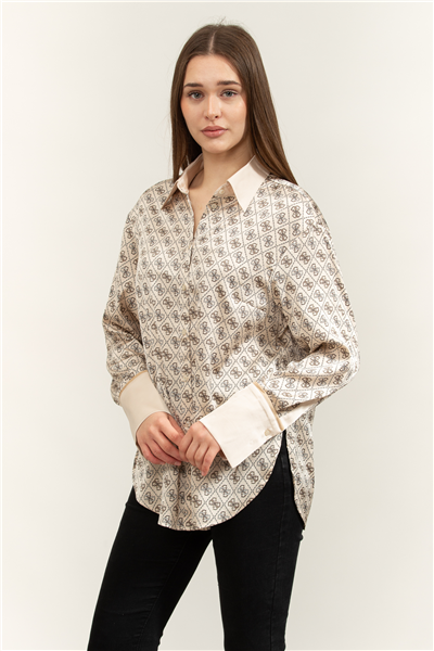Guess Ls Alexandra Kadın Slim Fit Gömlek