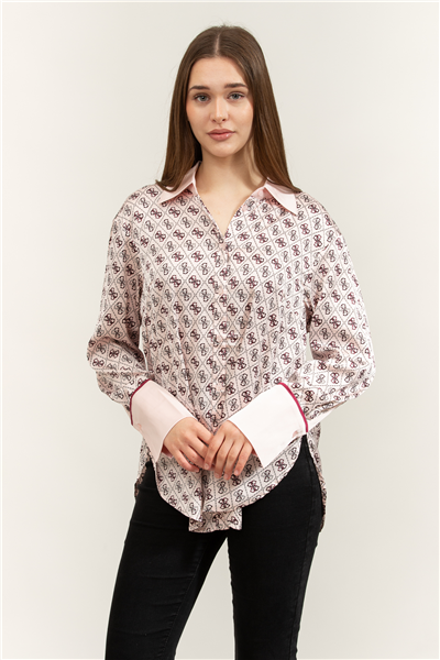 Guess Ls Alexandra Kadın Slim Fit Gömlek
