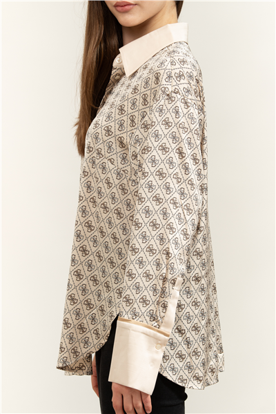 Guess Ls Alexandra Kadın Slim Fit Gömlek