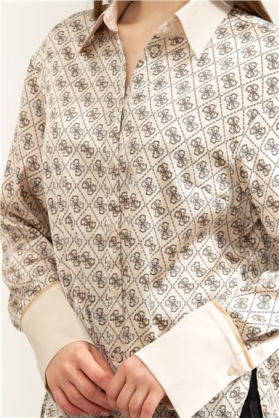 Guess Ls Alexandra Kadın Slim Fit Gömlek