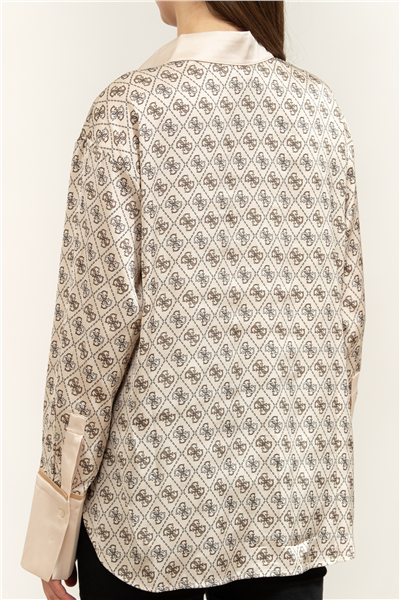 Guess Ls Alexandra Kadın Slim Fit Gömlek