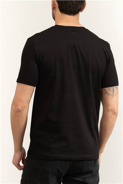 Guess Marzio Erkek Aktif Regular Fit T-Shirt Siyah
