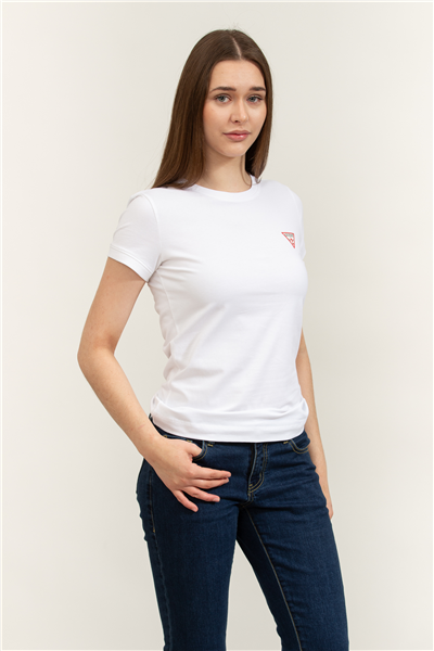 Guess Mini Triangle Kadın Slim Fit T-Shirt