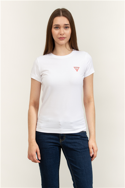 Guess Mini Triangle Kadın Slim Fit T-Shirt