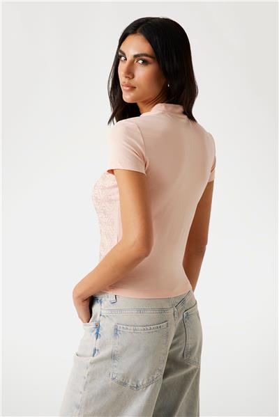Guess Mock Kadın Slim Fit T-Shirt