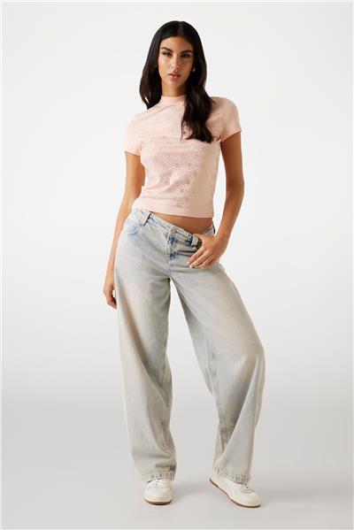 Guess Mock Kadın Slim Fit T-Shirt