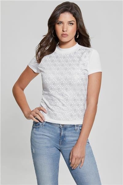 Guess Mock Kadın Slim Fit T-Shirt