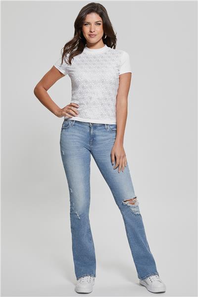 Guess Mock Kadın Slim Fit T-Shirt