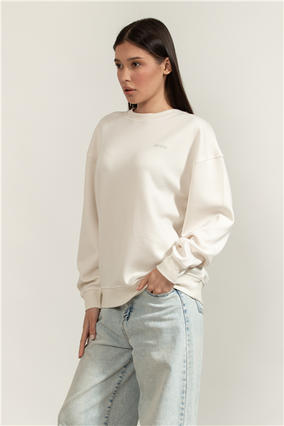 Guess Nat Kadın Aktif Scuba Bisiklet Yaka Sweatshirt