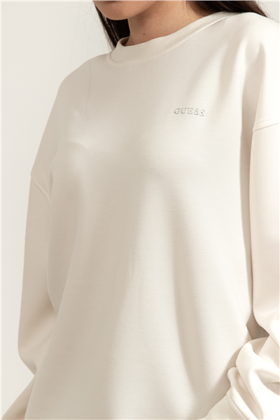 Guess Nat Kadın Aktif Scuba Bisiklet Yaka Sweatshirt