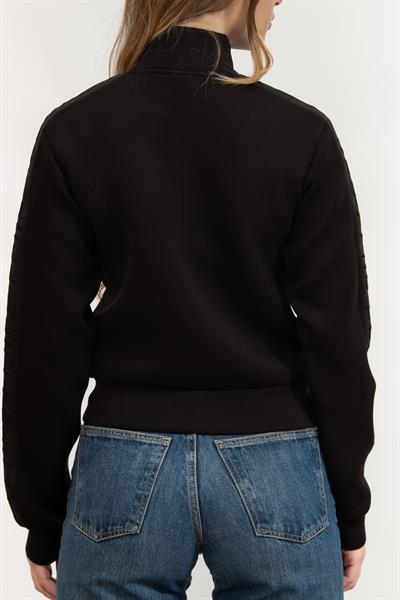 Guess New Allie Scuba Zip Kadın Fermuarlı Sweatshirt Siyah