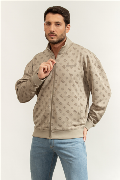 Guess Ovidio Erkek Aktif Fermuarlı Sweatshirt