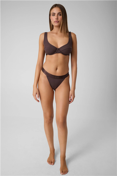 Guess Penelope Kadın Modal Tanga Külot Kahverengi