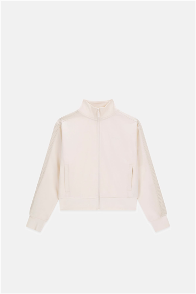 Guess Phoebe Kadın Aktif Fermuarlı Sweatshirt Beyaz