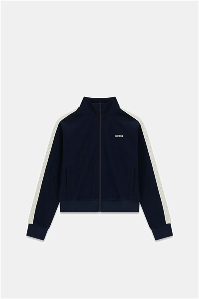 Guess Phoebe Kadın Aktif Fermuarlı Sweatshirt Lacivert