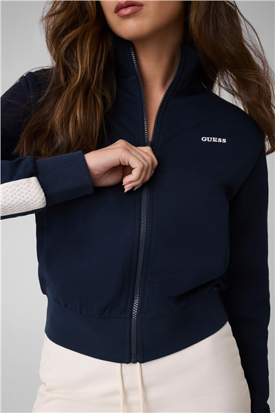 Guess Phoebe Kadın Aktif Fermuarlı Sweatshirt Lacivert