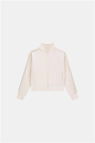 Guess Phoebe Kadın Aktif Fermuarlı Sweatshirt Beyaz