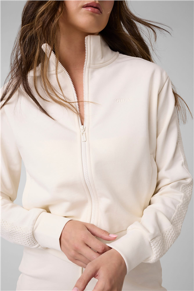 Guess Phoebe Kadın Aktif Fermuarlı Sweatshirt Beyaz
