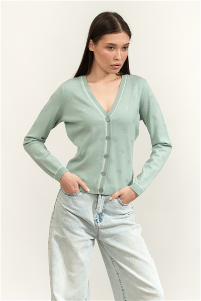 Guess Rhinestones Kadın Triko Hırka