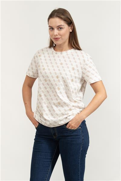 Guess Rhombus Kadın Aktif Regular Fit T-Shirt