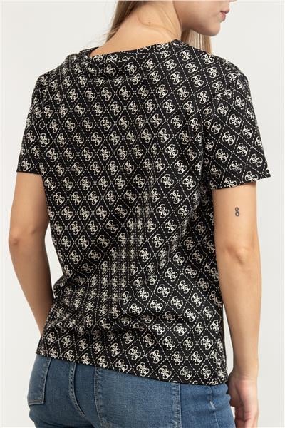 Guess Rhombus Kadın Aktif Regular Fit T-Shirt