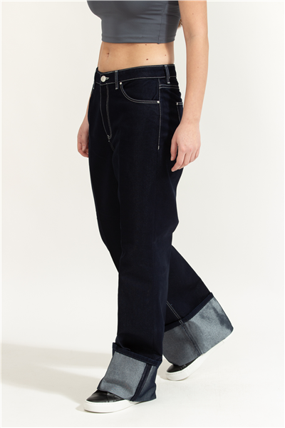 Guess Roll Kadın Regular Fit Jean Pantolon