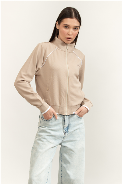 Guess Sarah Kadın Aktif Fermuarlı Sweatshirt