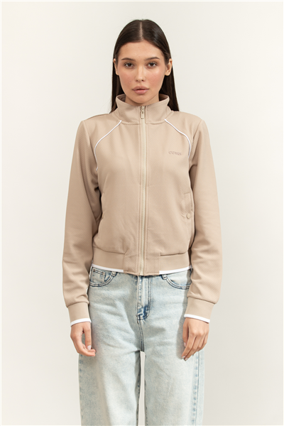 Guess Sarah Kadın Aktif Fermuarlı Sweatshirt