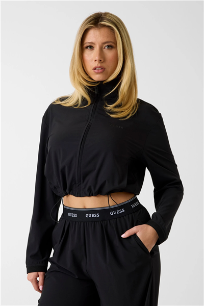 Guess Selene Kadın Aktif Fermuarlı Sweatshirt Siyah