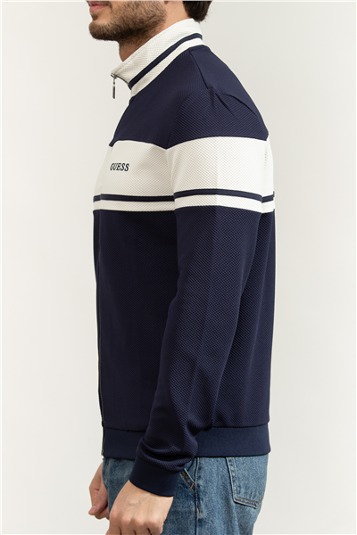 Guess Spiros Erkek Aktif Fermuarlı Sweatshirt