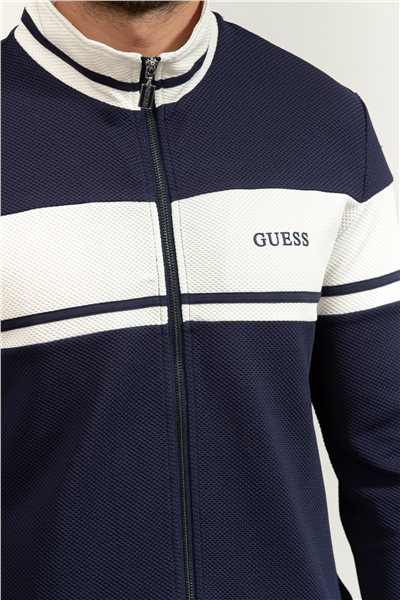 Guess Spiros Erkek Aktif Fermuarlı Sweatshirt