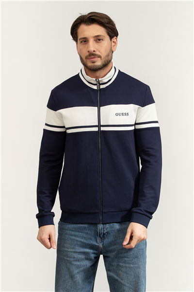 Guess Spiros Erkek Aktif Fermuarlı Sweatshirt