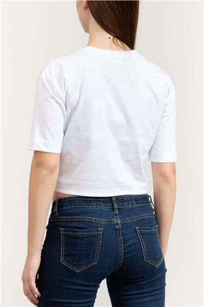 Guess Stream Kadın Aktif Boxy Fit Bisiklet Yaka T-Shirt