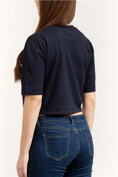 Guess Stream Kadın Aktif Boxy Fit Bisiklet Yaka T-Shirt
