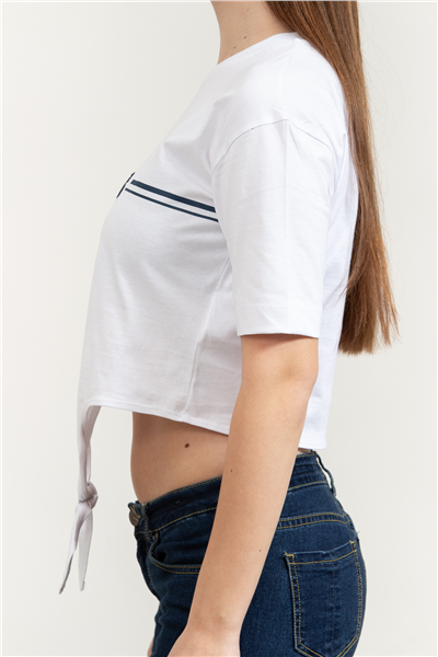 Guess Stream Kadın Aktif Boxy Fit Bisiklet Yaka T-Shirt