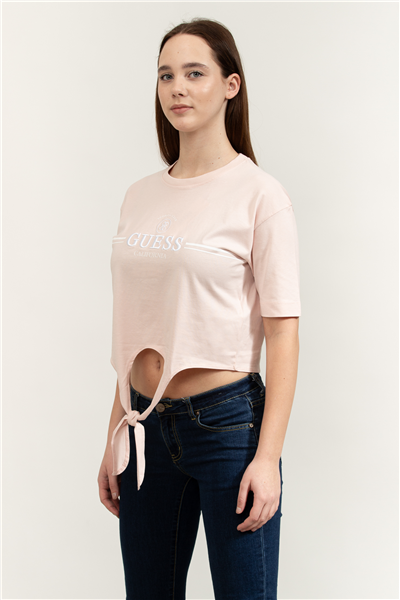 Guess Stream Kadın Aktif Boxy Fit Bisiklet Yaka T-Shirt